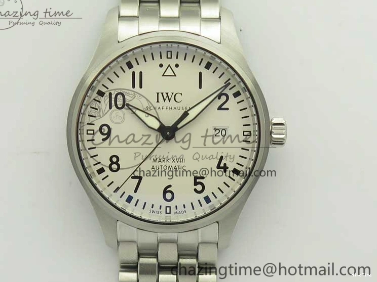 MIROTIME 0210 ZeroBulk Mark XVIII IW327002 MKS 1:1 Best Edition White Dial On SS Bracelet MIYOTA 9015 V 7209